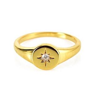 Starburst Signet Pinky Ring